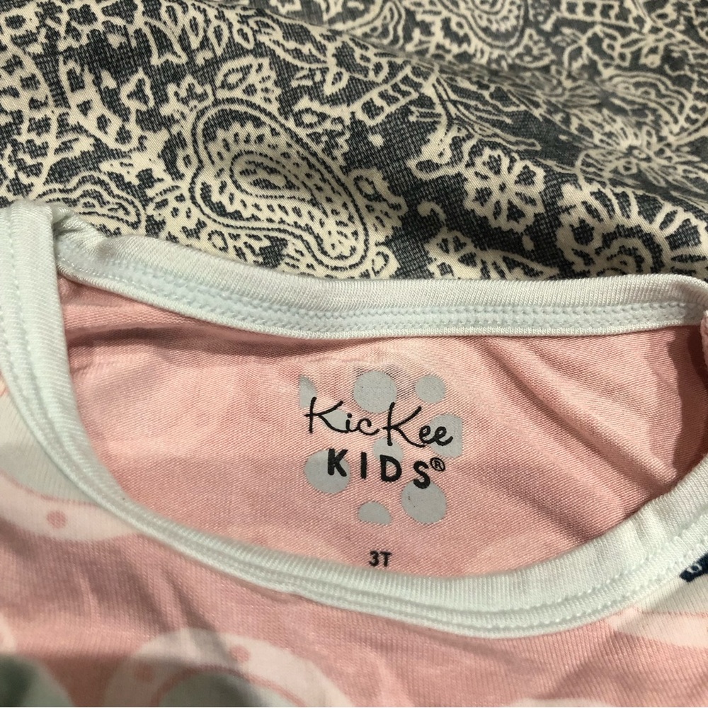 KicKee Pants nightgown 6-8 3T pink aqua fishbowl - Picture 3 of 5